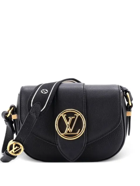 Louis Vuitton Pre-Owned LV Pont 9 Soft Bag Leather PM crossbody bag Black I8KOWWCQ64505S9E