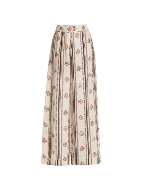 Agua By Agua Bendita Tota Ande floral print trousers Neutrals 20321