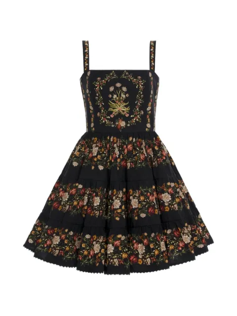 Agua By Agua Bendita Little Paramo floral-print mini dress Black 20248