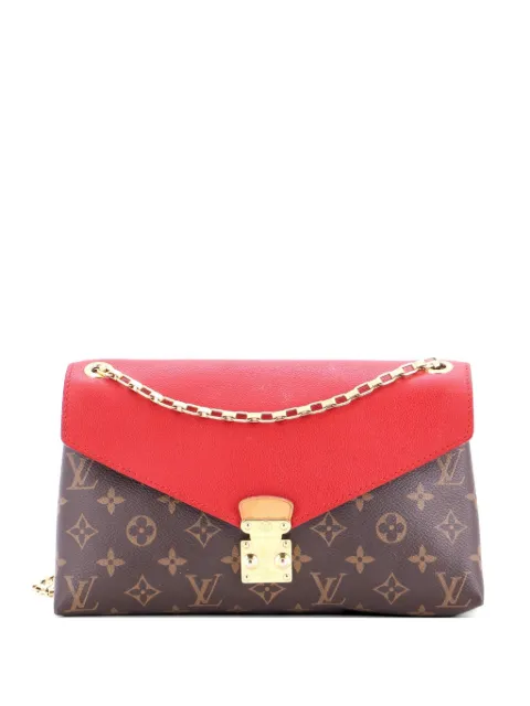 Louis Vuitton Pre-Owned Pallas Chain Monogram Canvas and Calfskin shoulder bag Brown 8BZ6FVONC41H9LVO