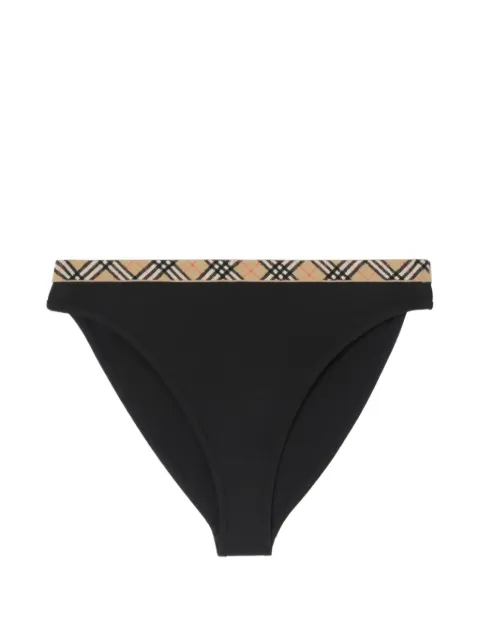 Burberry Check trim bikini briefs Black 8126405