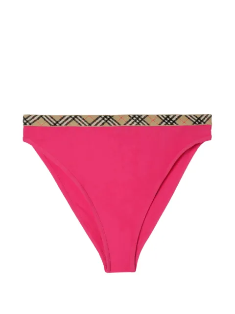 Burberry Check trim bikini briefs Pink 8123301