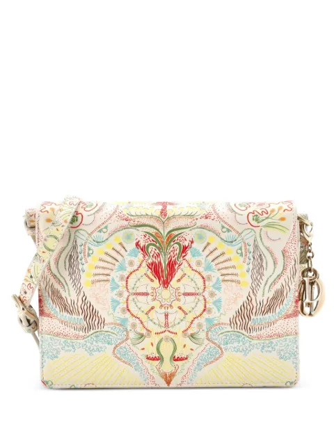 Christian Dior Pre-Owned Lady Dior Wallet on Chain Pouch Printed Leather crossbody bag Neutrals NODG733DG4EZGCFJ