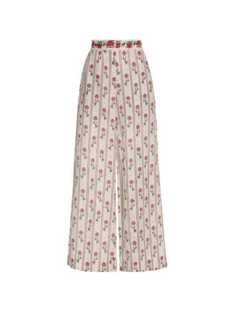 Agua By Agua Bendita Tota Quebrada floral print trousers Neutrals 20286
