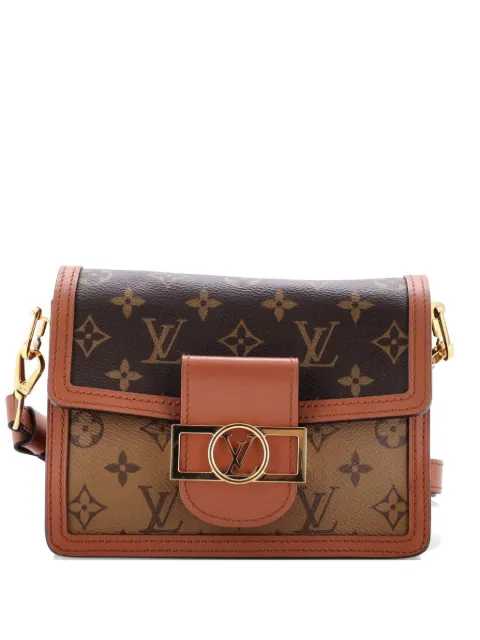 Louis Vuitton Pre-Owned Dauphine Shoulder Bag Reverse Monogram Canvas Mini crossbody bag Brown B5FK9A8E49P9DN6U