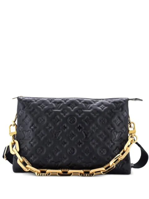 Louis Vuitton Pre-Owned Coussin Bag Monogram Embossed Lambskin MM crossbody bag Black ANUM6P1DCTCL8AV1