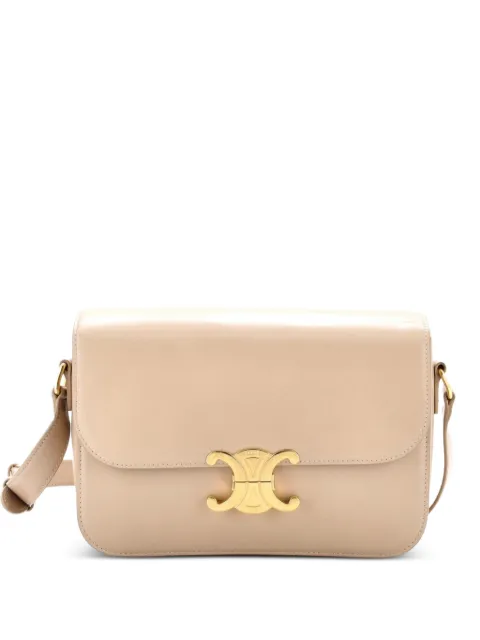 Celine Pre-Owned Triomphe Shoulder Bag Smooth Calfskin Medium crossbody bag Gold 2JLAJCZUUNYEB7EX