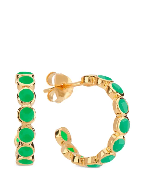 AUREE JEWELLERY Ortigia hoop earrings Gold ORTIGIAHOOPEARRINGSCHRYSOPRASEGOLD