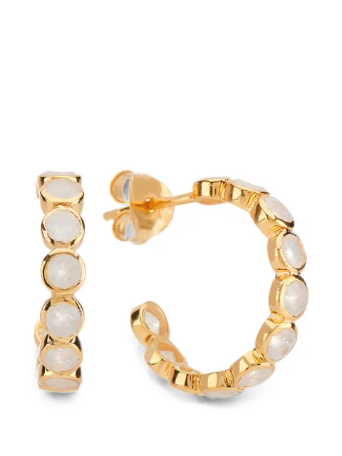 AUREE JEWELLERY Ortigia hoop earrings Gold ORTIGIAHOOPEARRINGSMOONSTONEGOLD