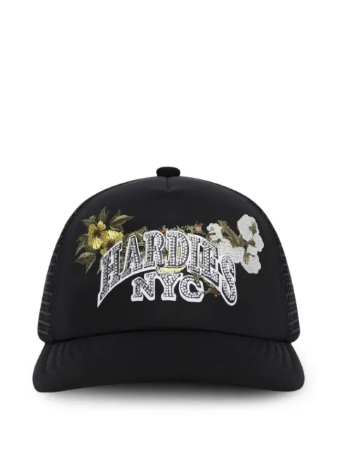 Denim Tears x Hardies NYC floral-embroidered trucker cap Black DT577
