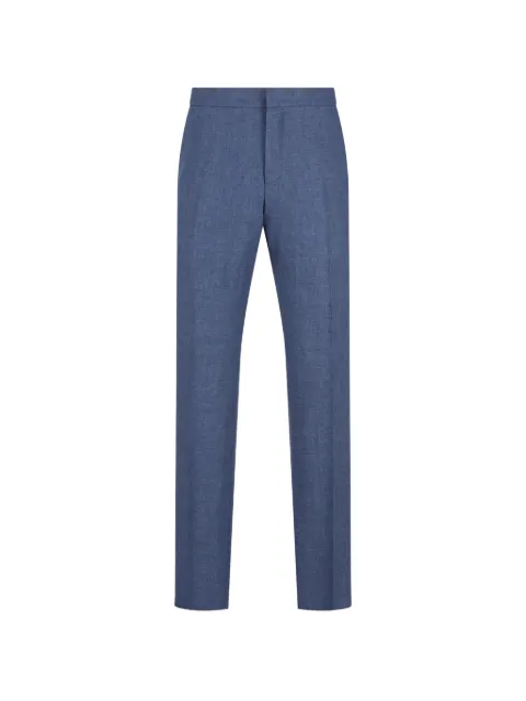 Zegna pressed-crease trousers Blue UHI35A3TZ50262