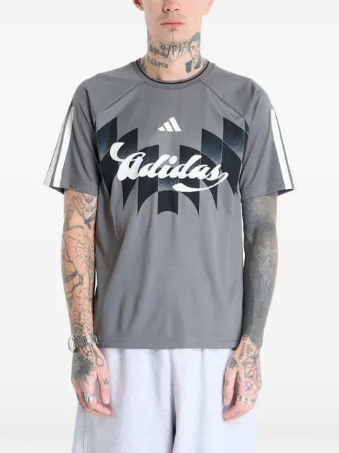 adidas striped logo T-shirt Grey KB1623
