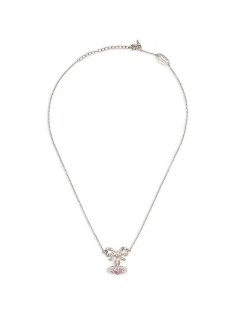 Vivienne Westwood Octavie bow necklace Silver 6303002701P356