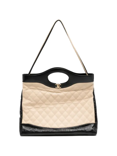 CHANEL Pre-Owned large 31 quilted leather tote bag Neutrals CHANEL31BICOLOR