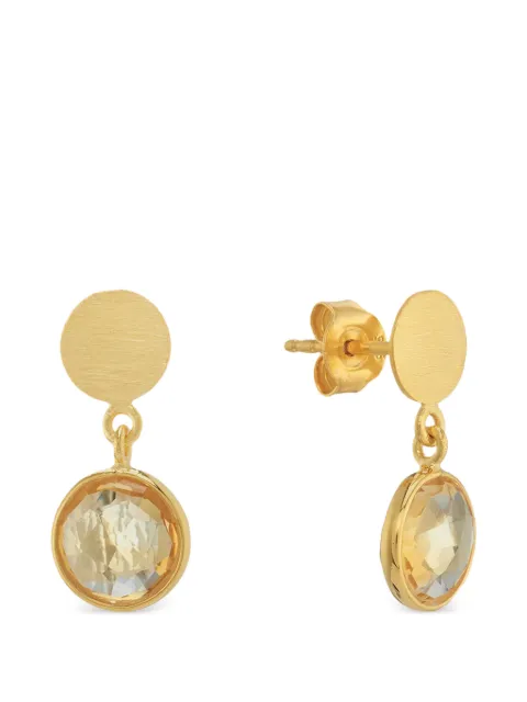 AUREE JEWELLERY Salina citrine drop earrings Gold SALINADROPEARRINGSCITRINEGOLD