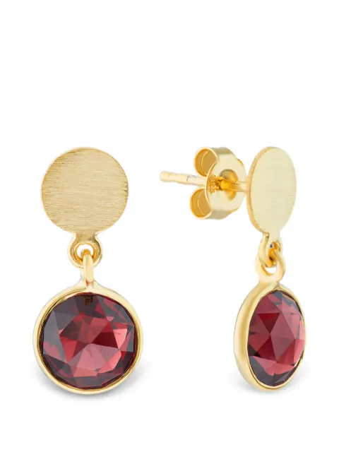 AUREE JEWELLERY Salina drop earrings Gold SALINADROPEARRINGSGARNETGOLD