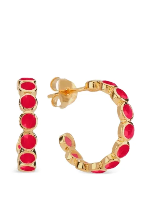 AUREE JEWELLERY Ortigia hoop earrings Gold ORTIGIAHOOPEARRINGSCHALCEDONYGOLD