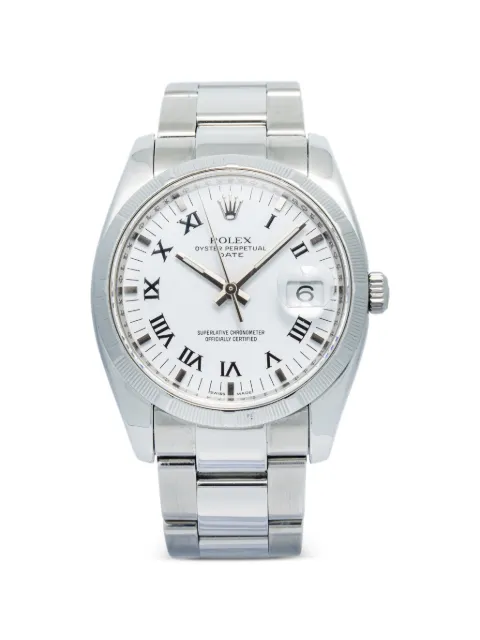 Rolex Oyster Perpetual date 34mm watch White 115210