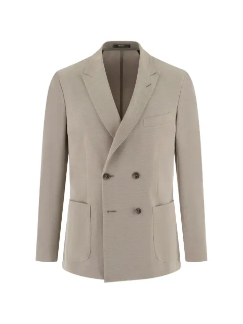 Boggi Milano double-breasted patch-pockets blazer Neutrals BO26P091102