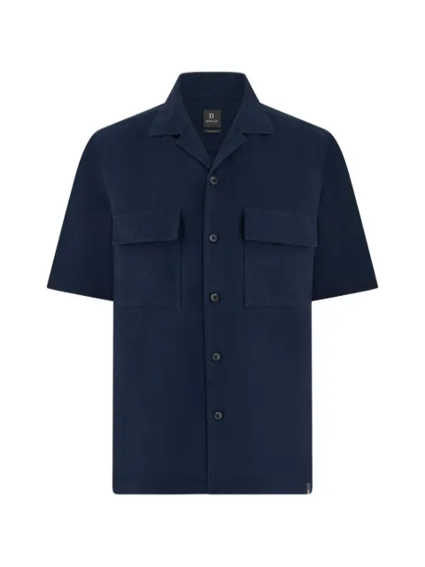 Boggi Milano camp-collar shirt Blue BO26P083101
