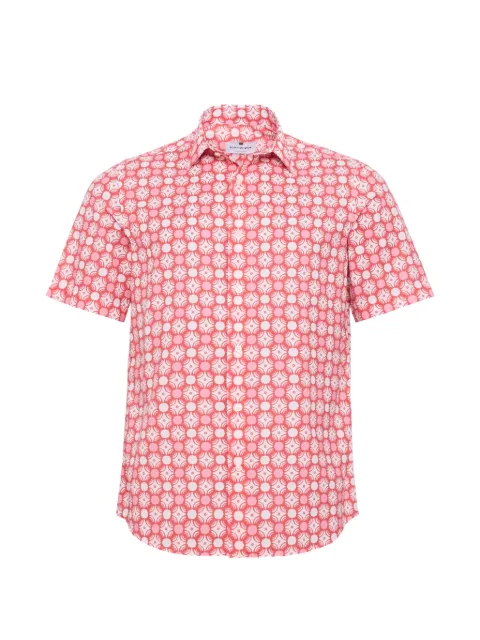 LOJA DAS MEIAS geometric-print short-sleeve polo shirt Pink COLSBOTAOMEIAMAN