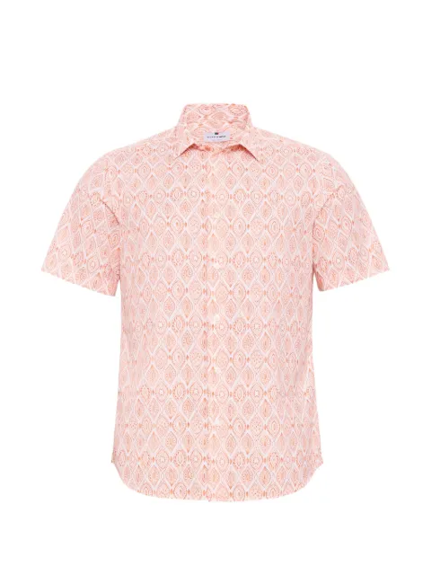 LOJA DAS MEIAS geometric-print short-sleeve polo shirt Pink COLSBOTAOMEIAMAN