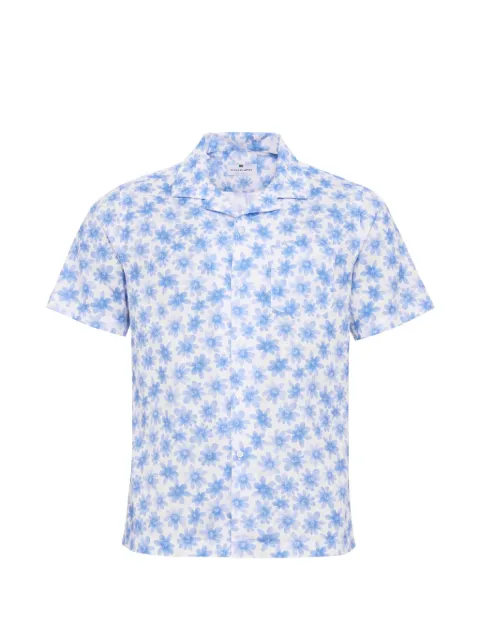 LOJA DAS MEIAS floral-print camp-collar polo shirt White CAMPSHIRTMEIAMANG