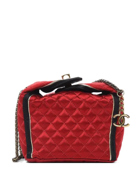 CHANEL Pre-Owned 2010 Diamond-quilted mini shoulder bag Red CHANELCHINESETAKEAWAY