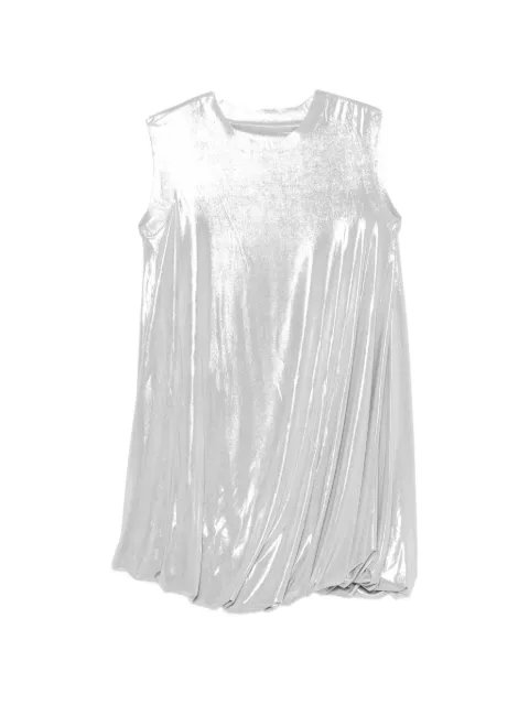 Norma Kamali metallic draped mini dress Silver ST1263LM198058