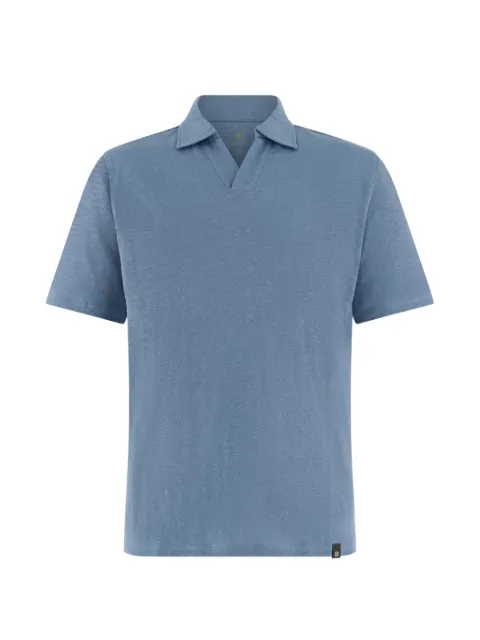 Boggi Milano stretch linen jersey polo shirt Blue BO26P046110