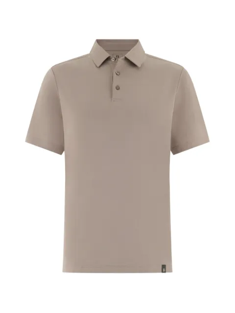 Boggi Milano polo shirt in supima cotton with elastic waistband Neutrals BO26P034711