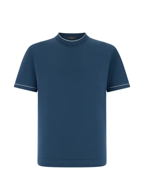 Boggi Milano cotton crêpe knit T-shirt Blue BO26P032405