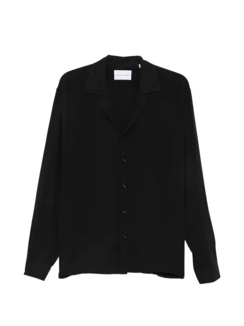 MARSEM camp-collar long-sleeve shirt Black C044SS26T120