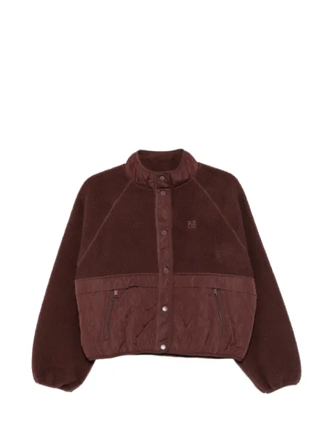 P.E Nation Technique quilted fleece jacket Brown 244J262