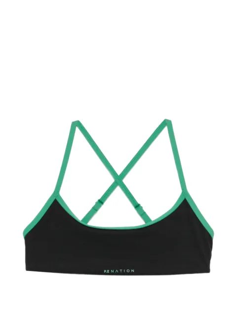 P.E Nation Reveal crossover sports bra Black 254C259BLACKAMAZON