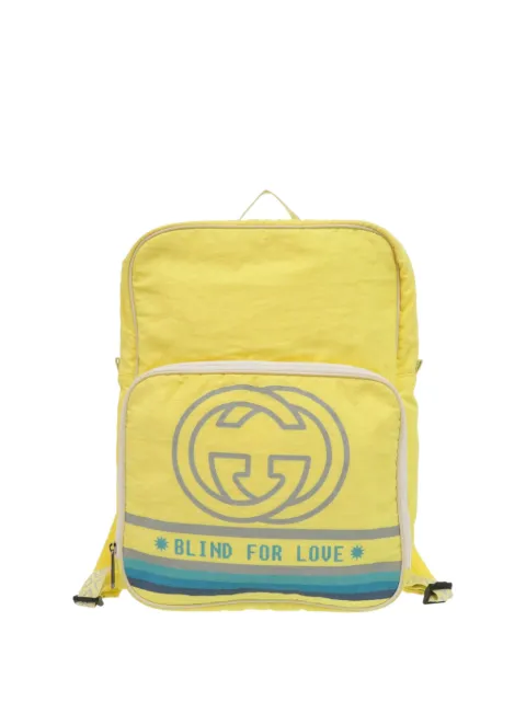 Gucci Pre-Owned 2000-2015 Nylon Blind for Love backpack Blue N6OU7B6C92T73LLF