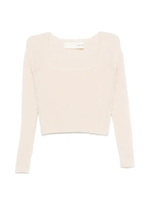 Isabel Benenato textured-finish cropped sweater Neutrals DK21S26