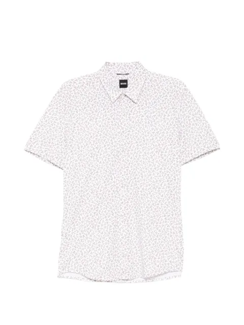 BOSS floral-print short-sleeve shirt White 50560692