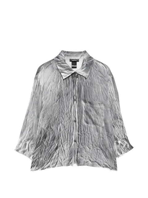 Avant Toi crinkled-effect shirt Grey 226SD2295SSTVF
