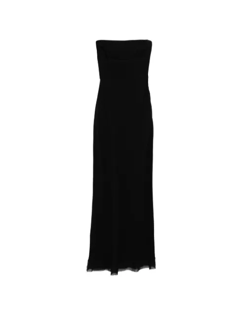Prada Pre-Owned strapless maxi dress Black CSVM9096