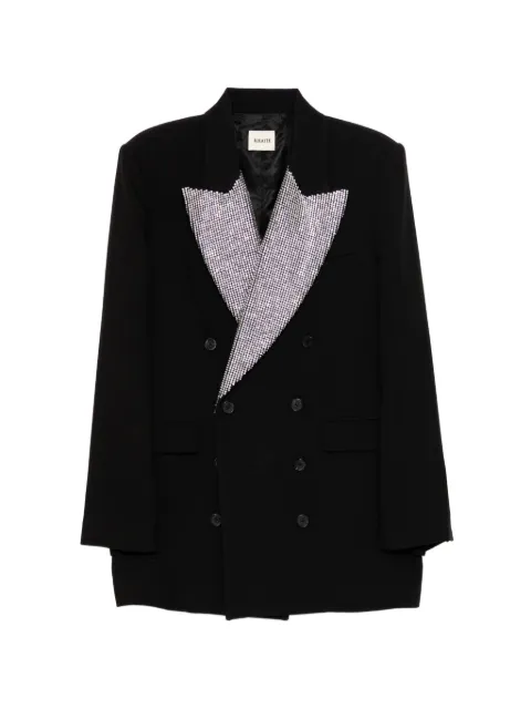 KHAITE Pre-Owned Balton crystal-embellished blazer Black DPCR9120