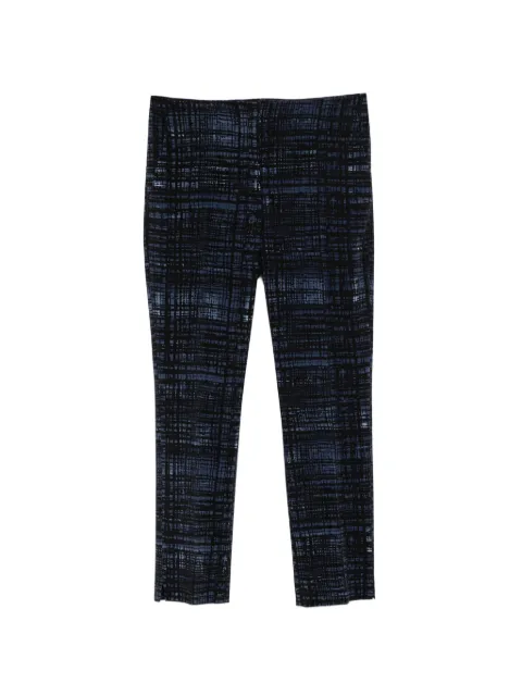 Prada Pre-Owned abstract-print tailored trousers Blue CSVM9094