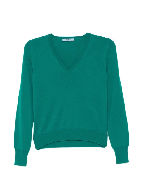 Prada Pre-Owned V-neck sweater Green CSVM9114