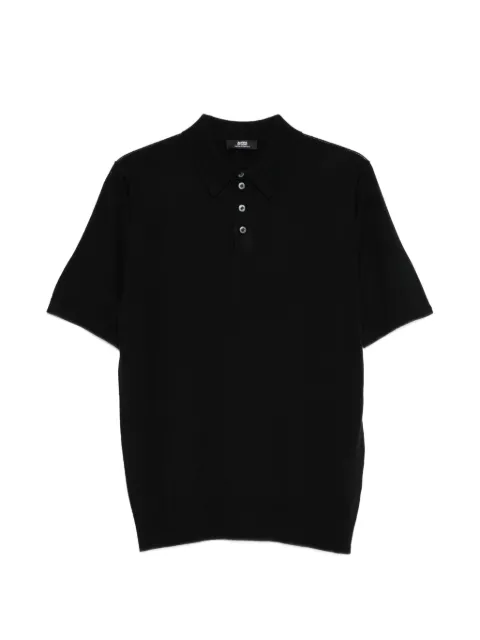 ALPHA STUDIO buttoned short-sleeve polo shirt Black FE6856B