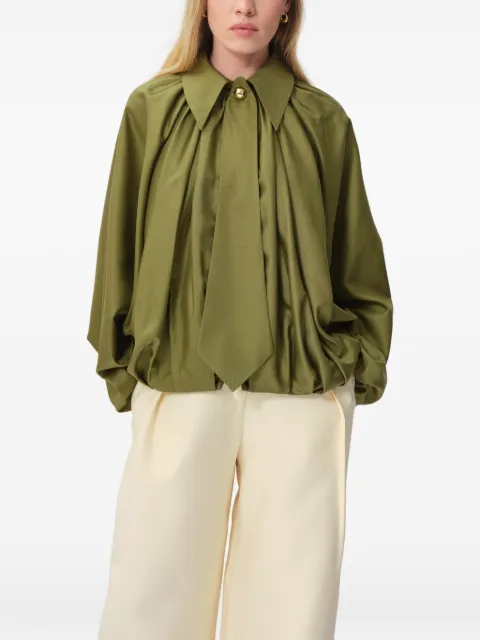CONCEPTO Dawn tie-detail jacket Green PSS26DAWN