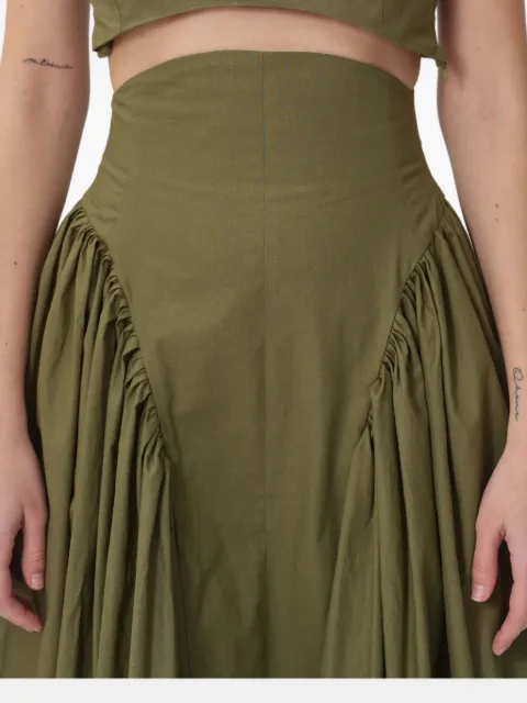 CONCEPTO Mirage gathered midi skirt Green PSS26MIRAGE