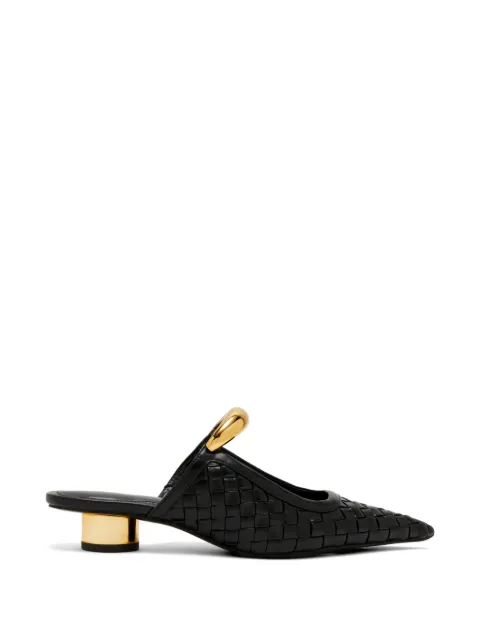 JW Pei woven-design sculptural-detail mules Black J3120505