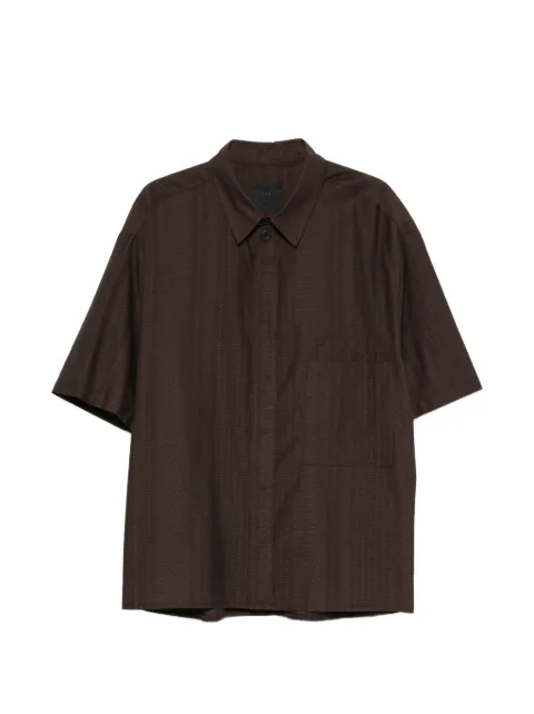 Frei-Mut Salter textured short-sleeve shirt Brown SALTER