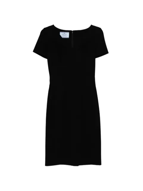 Prada Pre-Owned V-neck short-sleeve dress Black CSVM9097