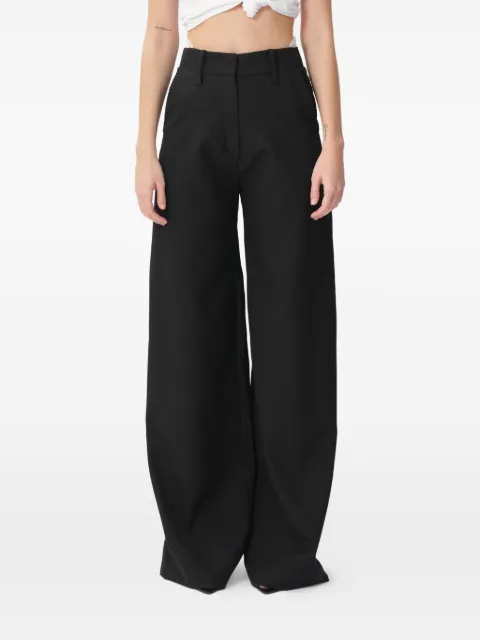 CONCEPTO Kelly veil-detail trousers Black PSS26